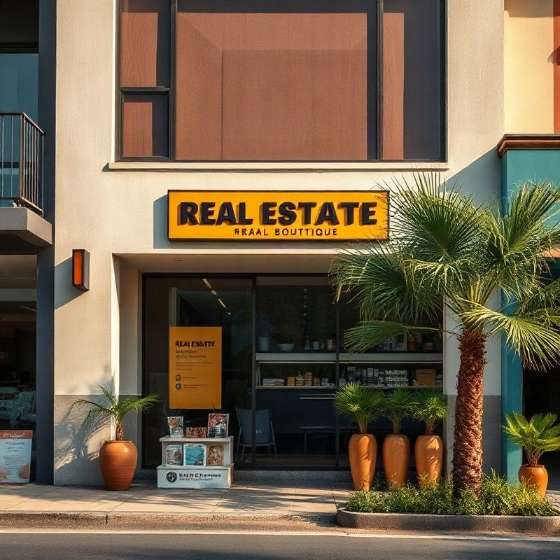 Exterior of the Deltazalpha boutique real estate office on Kenyatta Street, Kitale